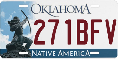OK license plate 271BFV