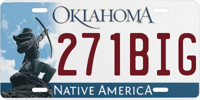 OK license plate 271BIG