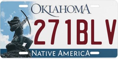 OK license plate 271BLV
