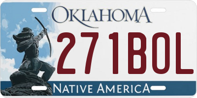 OK license plate 271BOL