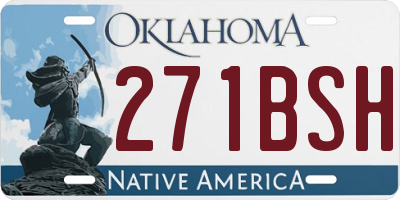 OK license plate 271BSH