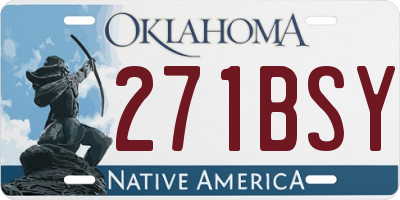 OK license plate 271BSY