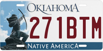 OK license plate 271BTM