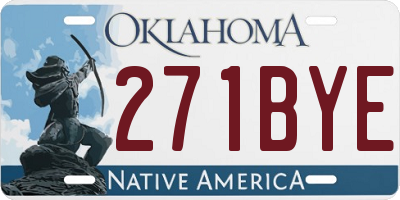 OK license plate 271BYE