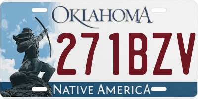 OK license plate 271BZV