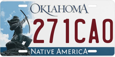 OK license plate 271CAO