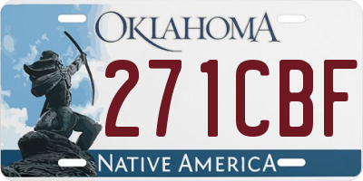 OK license plate 271CBF