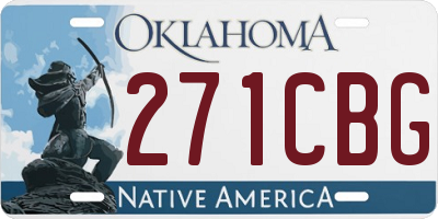 OK license plate 271CBG