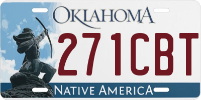 OK license plate 271CBT