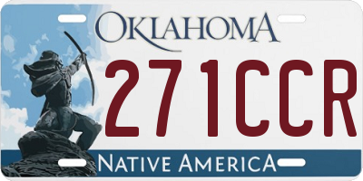 OK license plate 271CCR