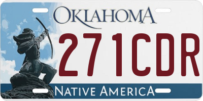 OK license plate 271CDR