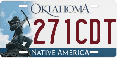 OK license plate 271CDT