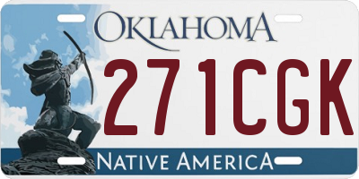 OK license plate 271CGK