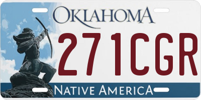 OK license plate 271CGR