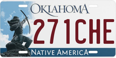 OK license plate 271CHE