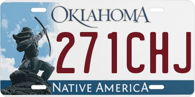 OK license plate 271CHJ