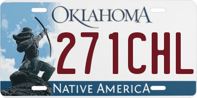 OK license plate 271CHL