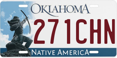 OK license plate 271CHN