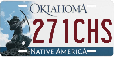 OK license plate 271CHS