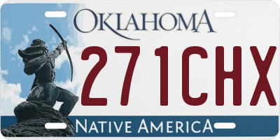 OK license plate 271CHX