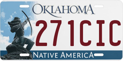 OK license plate 271CIC