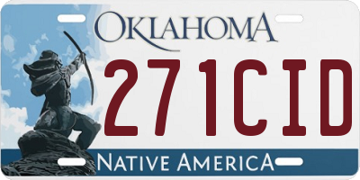 OK license plate 271CID