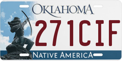 OK license plate 271CIF