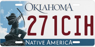 OK license plate 271CIH