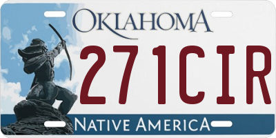OK license plate 271CIR