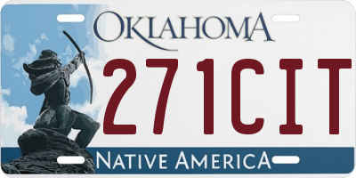 OK license plate 271CIT