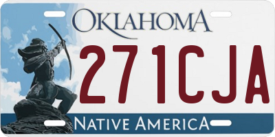 OK license plate 271CJA