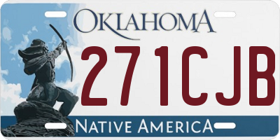 OK license plate 271CJB