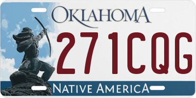 OK license plate 271CQG