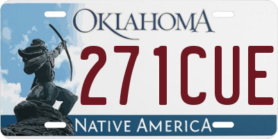 OK license plate 271CUE