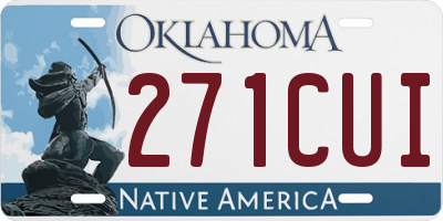 OK license plate 271CUI