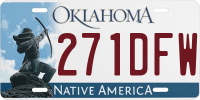 OK license plate 271DFW