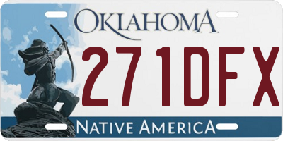 OK license plate 271DFX