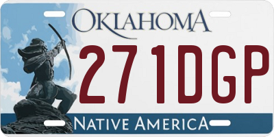 OK license plate 271DGP
