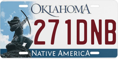 OK license plate 271DNB