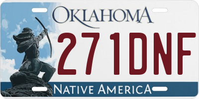 OK license plate 271DNF