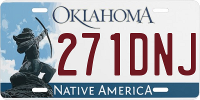 OK license plate 271DNJ