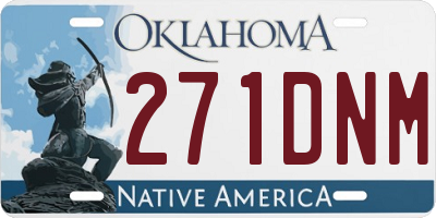 OK license plate 271DNM