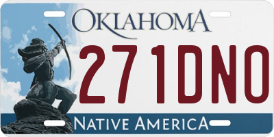 OK license plate 271DNO