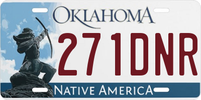 OK license plate 271DNR