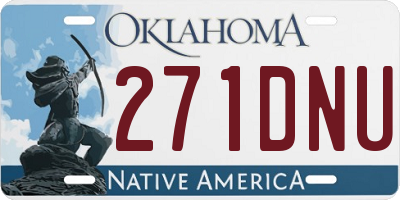 OK license plate 271DNU