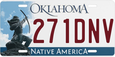 OK license plate 271DNV