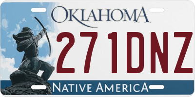 OK license plate 271DNZ