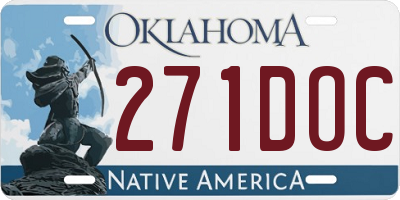 OK license plate 271DOC
