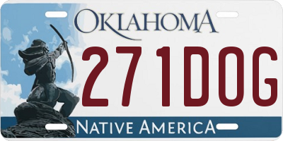 OK license plate 271DOG
