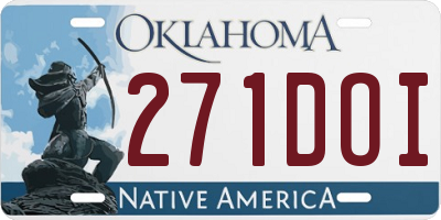 OK license plate 271DOI
